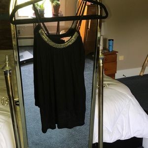 black beaded tank
